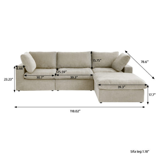 The Ashton 120'w/ottoman